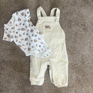 Groot Baby Overalls and Onesie Set